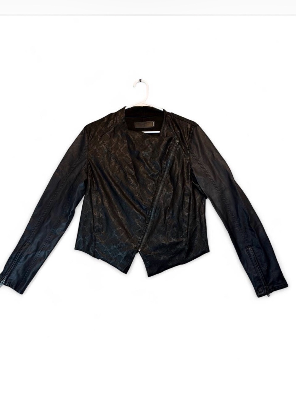 Blank NYC Black Perforated Leather Moto Jacket